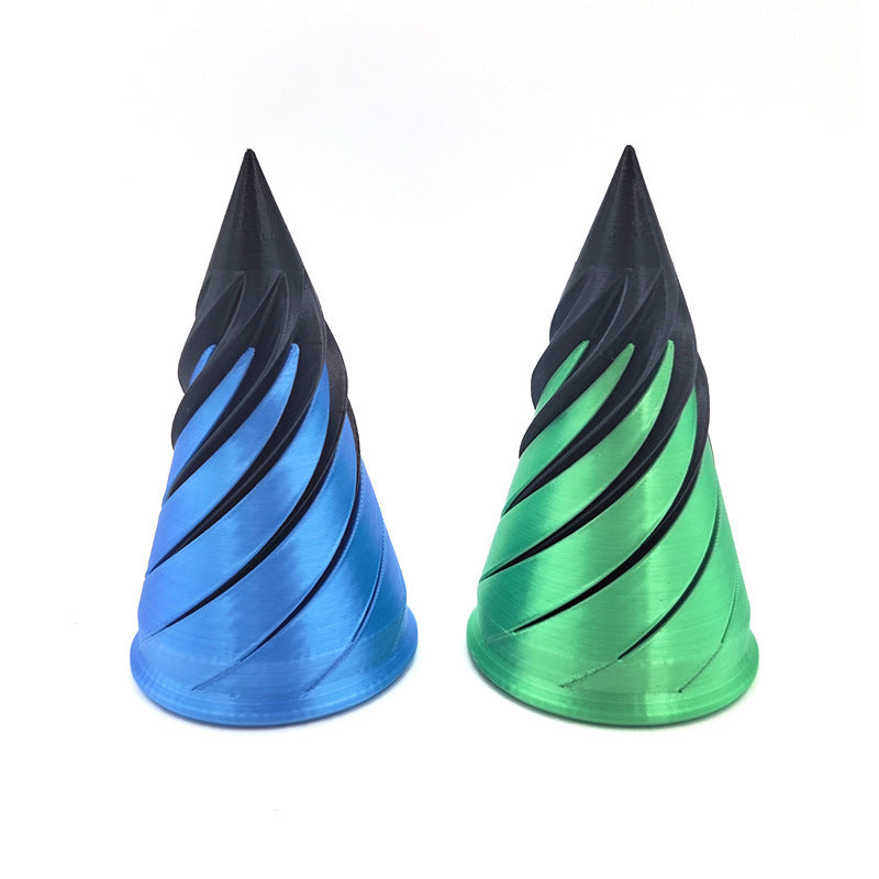 3d Printing Spiral Cone Toy Rotating Decompression Creative Ornaments